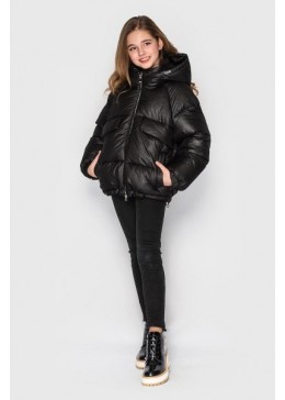 Cvetkov черная зимняя куртка для девочки Каталея